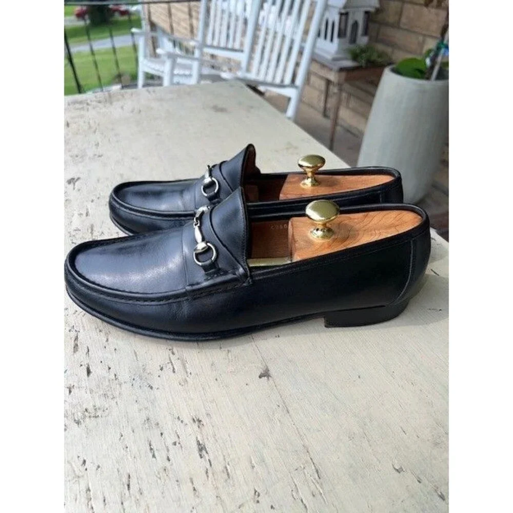 Allen Edmonds VERONA Italian Leather Dress Loafers 11EEE Black Horsebit XCLT